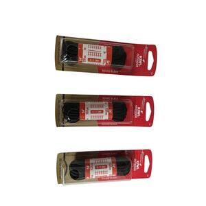 Lot of 3 KIWI Outdoor Shoe Laces Round Black 54 In 6-7 Eyelets Item 4200